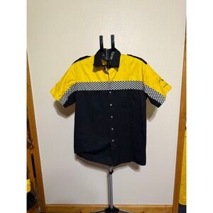 Speed Zone Race Gear Mens Staff Shirt Thunder Alley Promotions Yellow Black XL